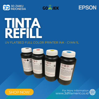 ZKLabs Tinta Refill 1 Liter UV LED Flatbed Full Color Printer Ink - SOFT INK